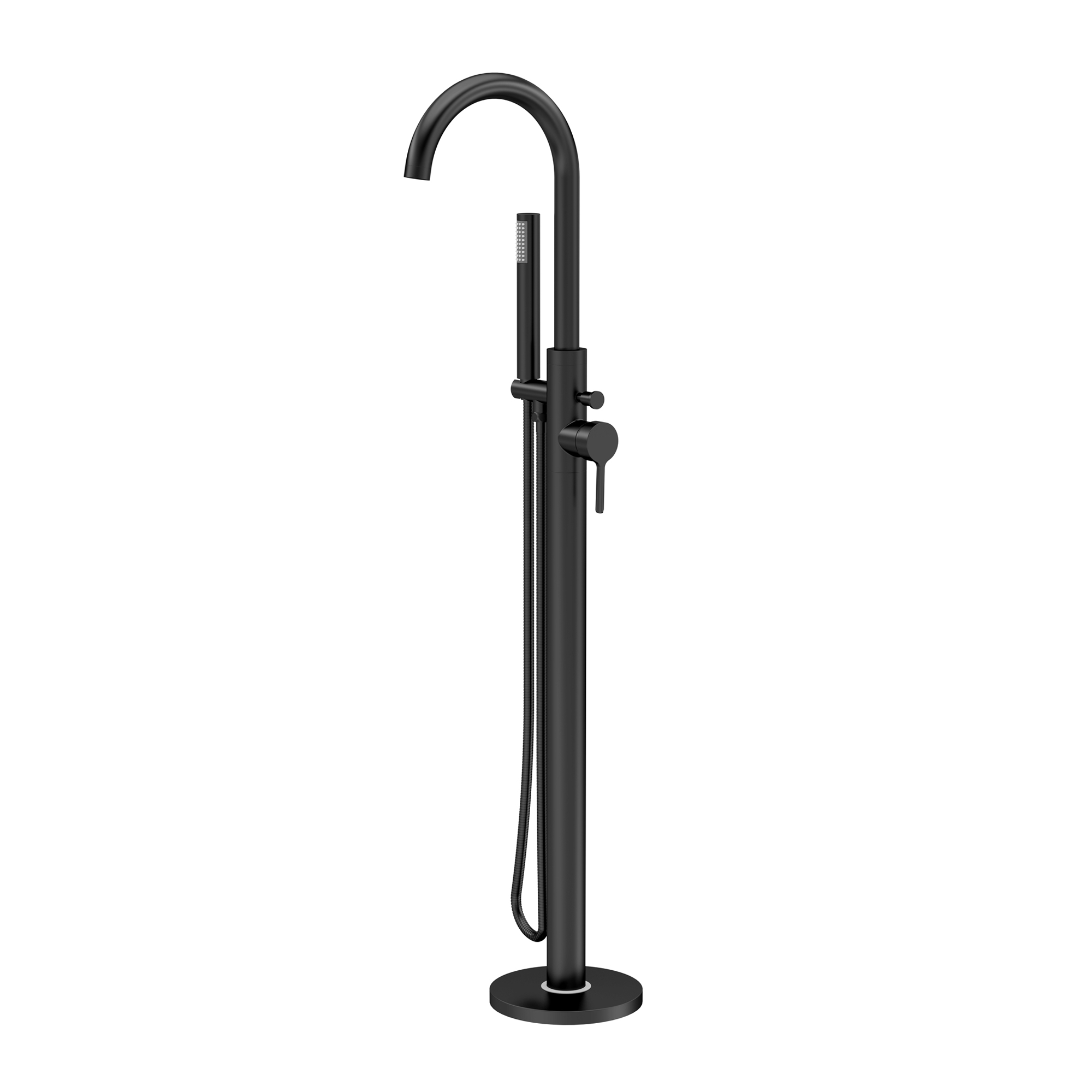 Nuie Aztec Freestanding Bath Shower Mixer Tap with Shower Kit - Matt Black