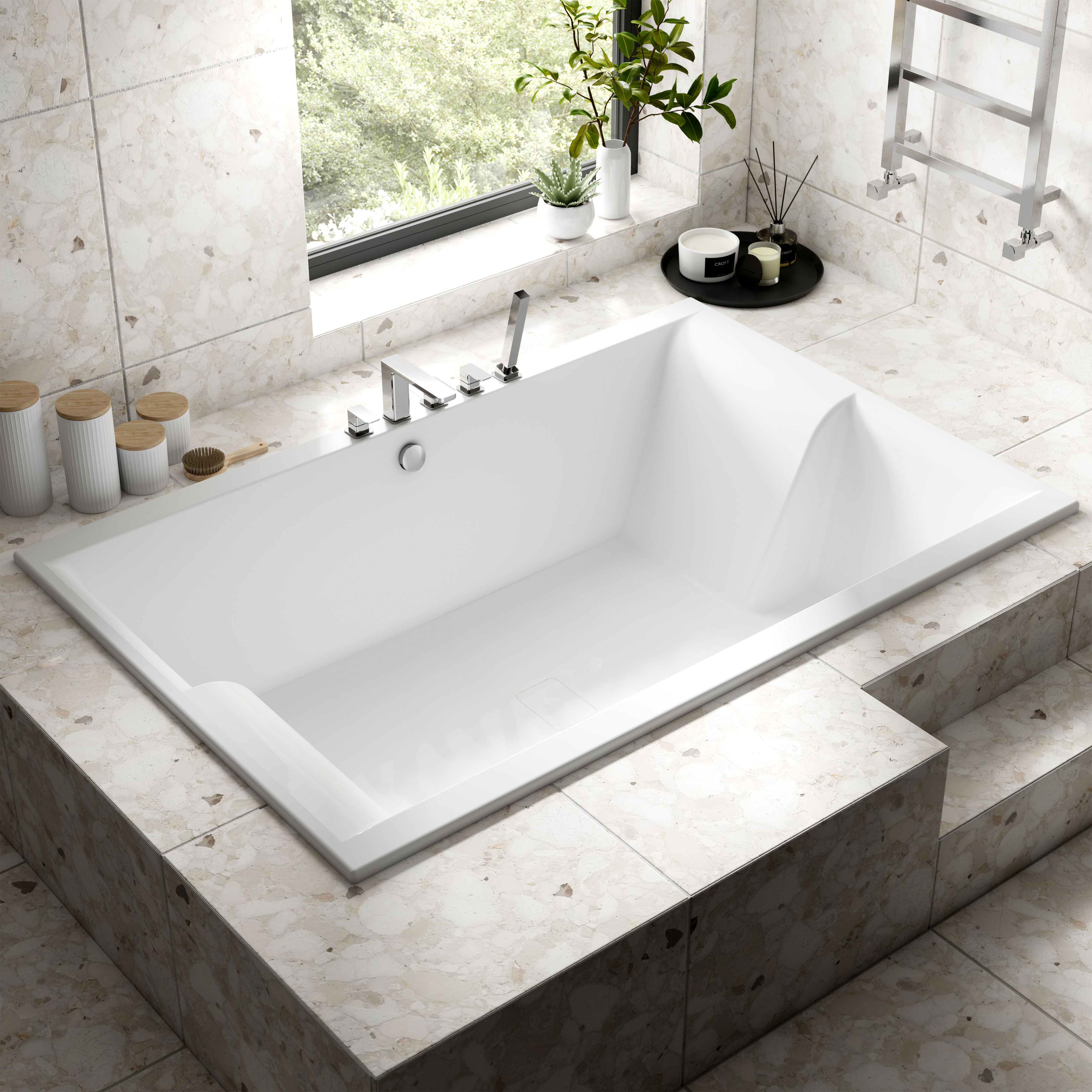 native Bath Tub バスユニットネイティブクリエイターズコレクション Nuie Art Deco Single Ended Bath 1700 x 700mm NLB109