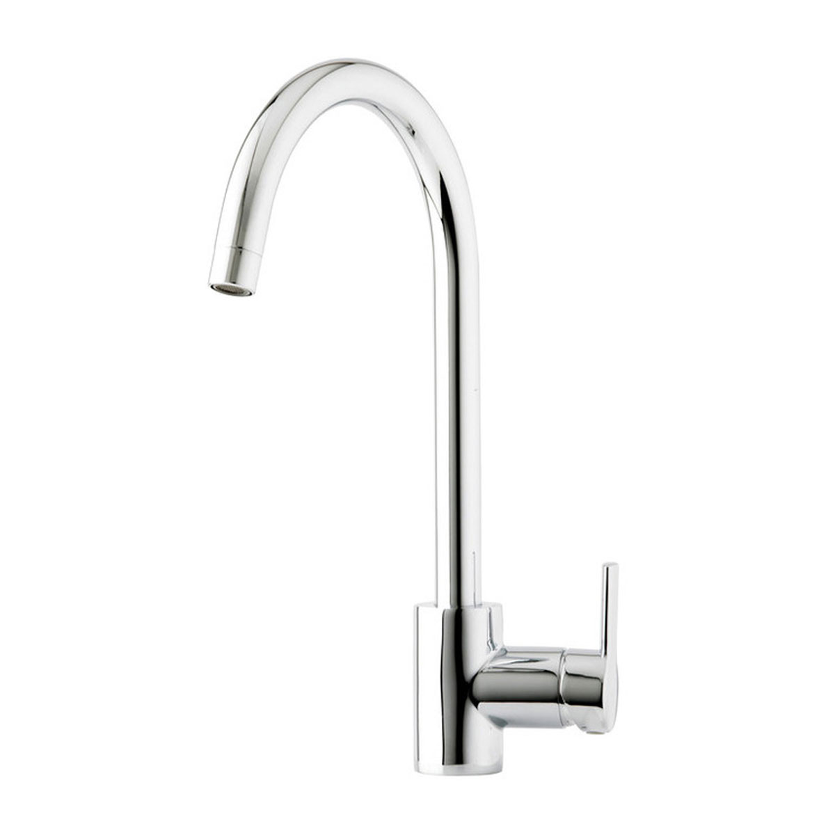 Prima Soho Swan Neck Single Lever Kitchen Sink Mixer Tap - Chrome