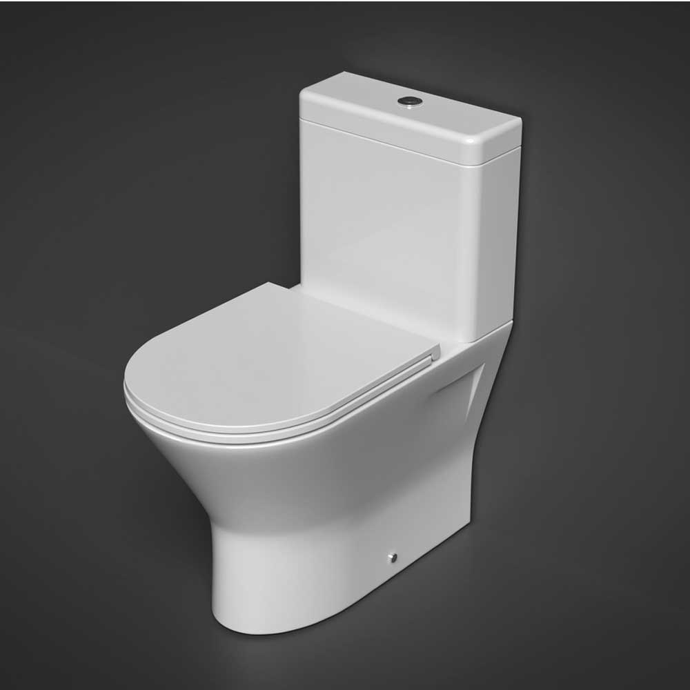 RAK Resort Mini Close Coupled Back to Wall Rimless Toilet Pack Soft Close Seat eBay