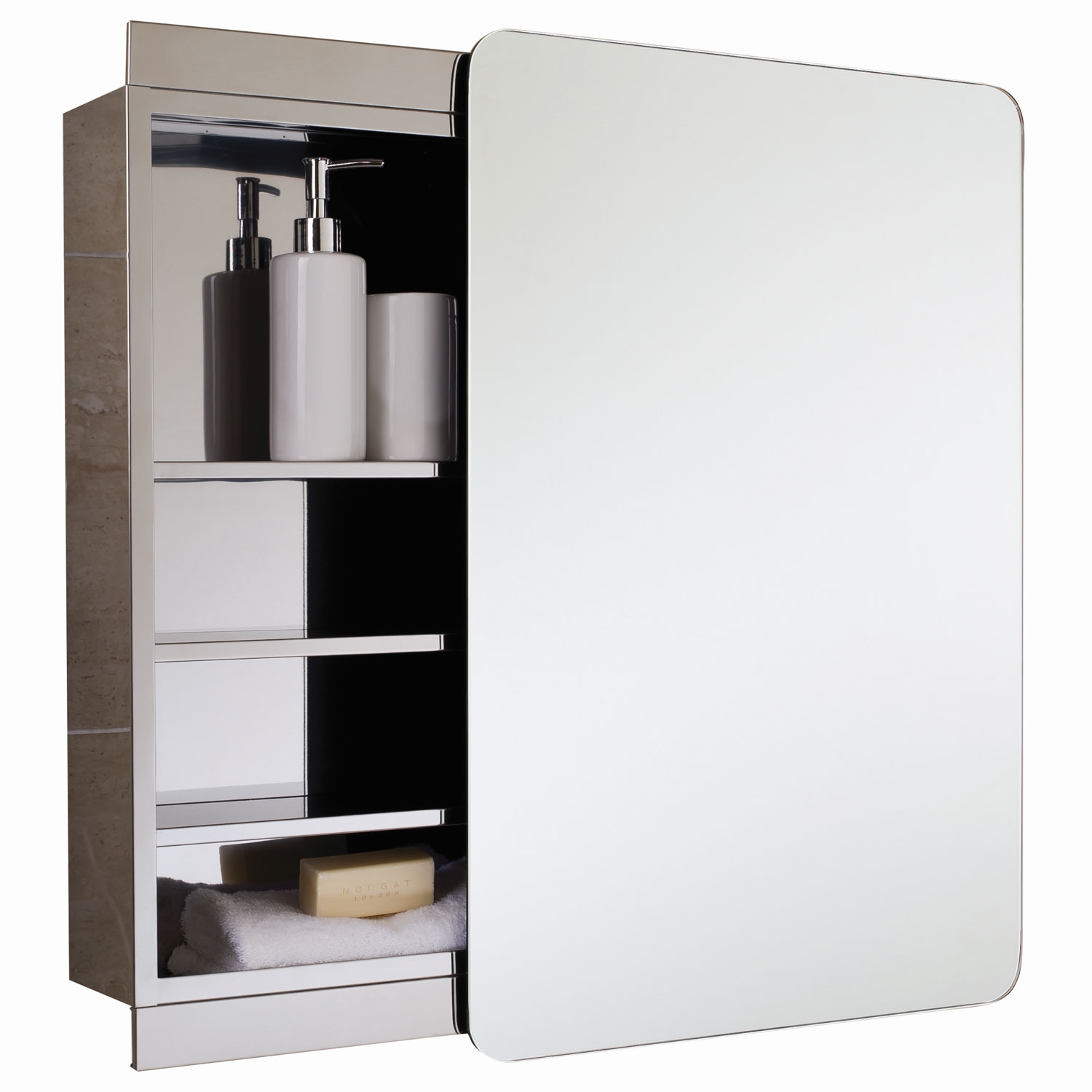 Rak Slide Single Cabinet With Sliding Mirrored Door 660mm H X 460mm W 5056176003913 Ebay