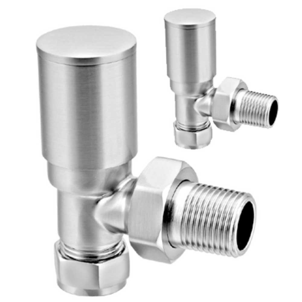 Reina Portland Brass Radiator Valves - 15mm, Classic Round Style, Solid Brass 5 thumbnail image