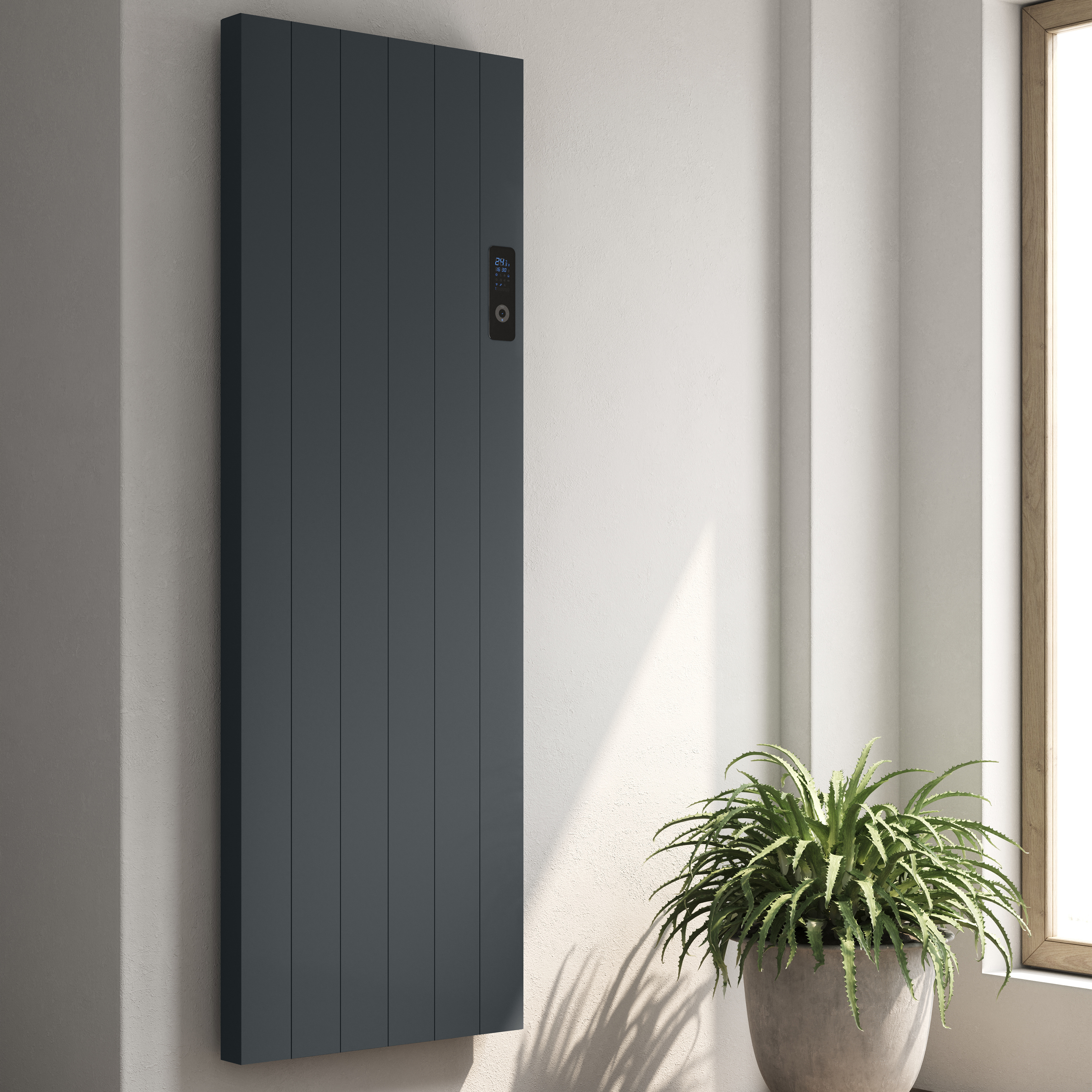 Reina Nika Panel Radiator | DE-NIK150VA | 1600mm x 453mm | Anthracite