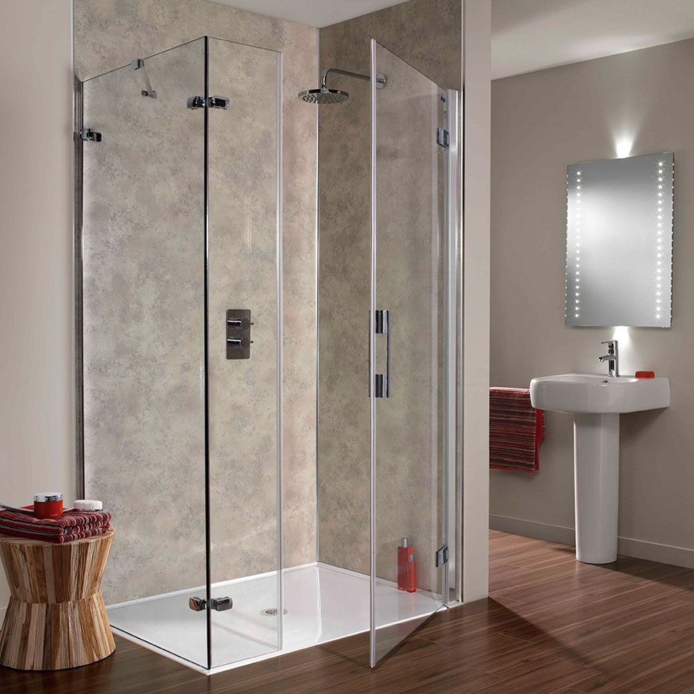 Showerwall Straight Edge Wall Panelling MSSPMODUZGLZ2900 Moondust
