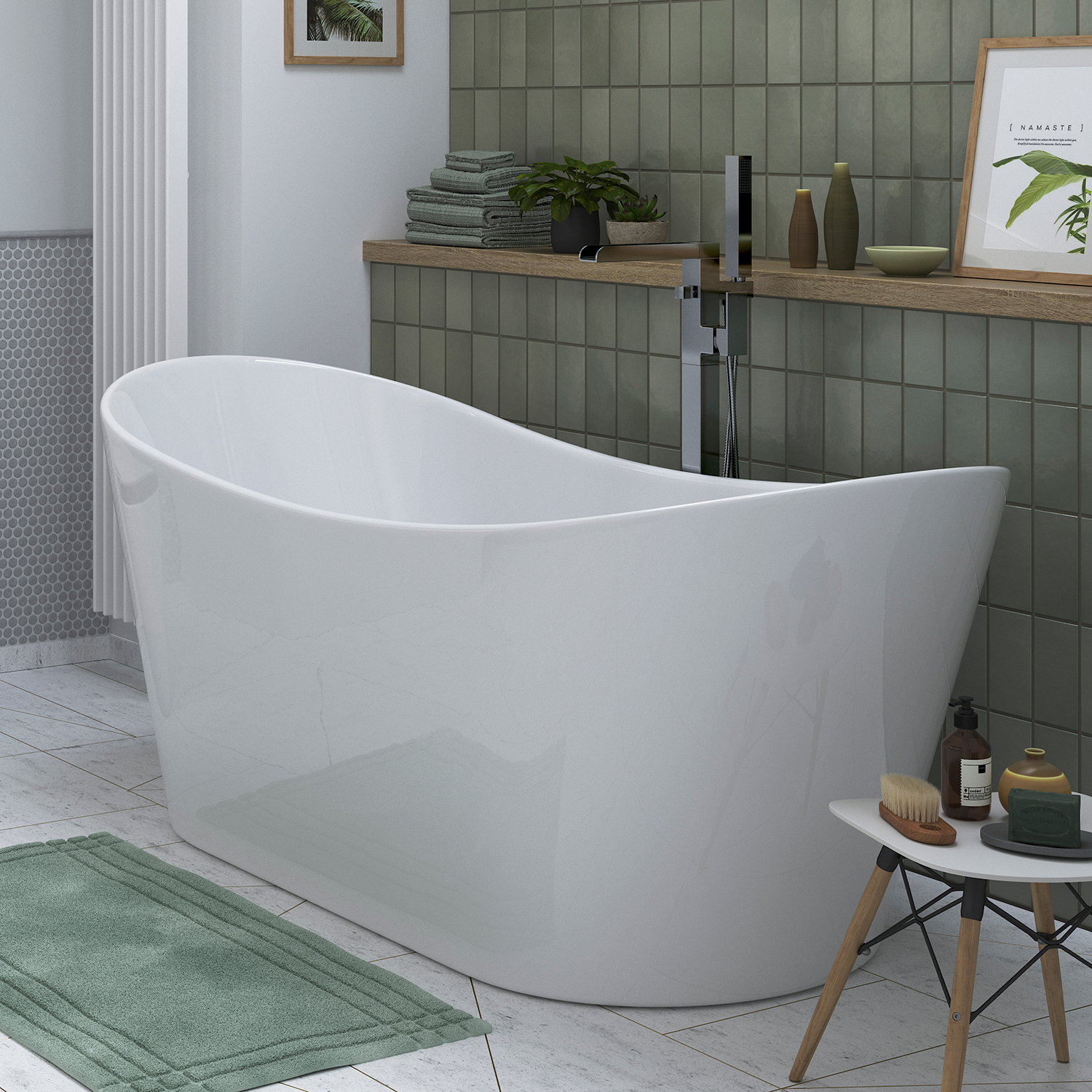 Victoria, Oval Freestanding Bathtub L. 176 X W. 70 Cm - View #8