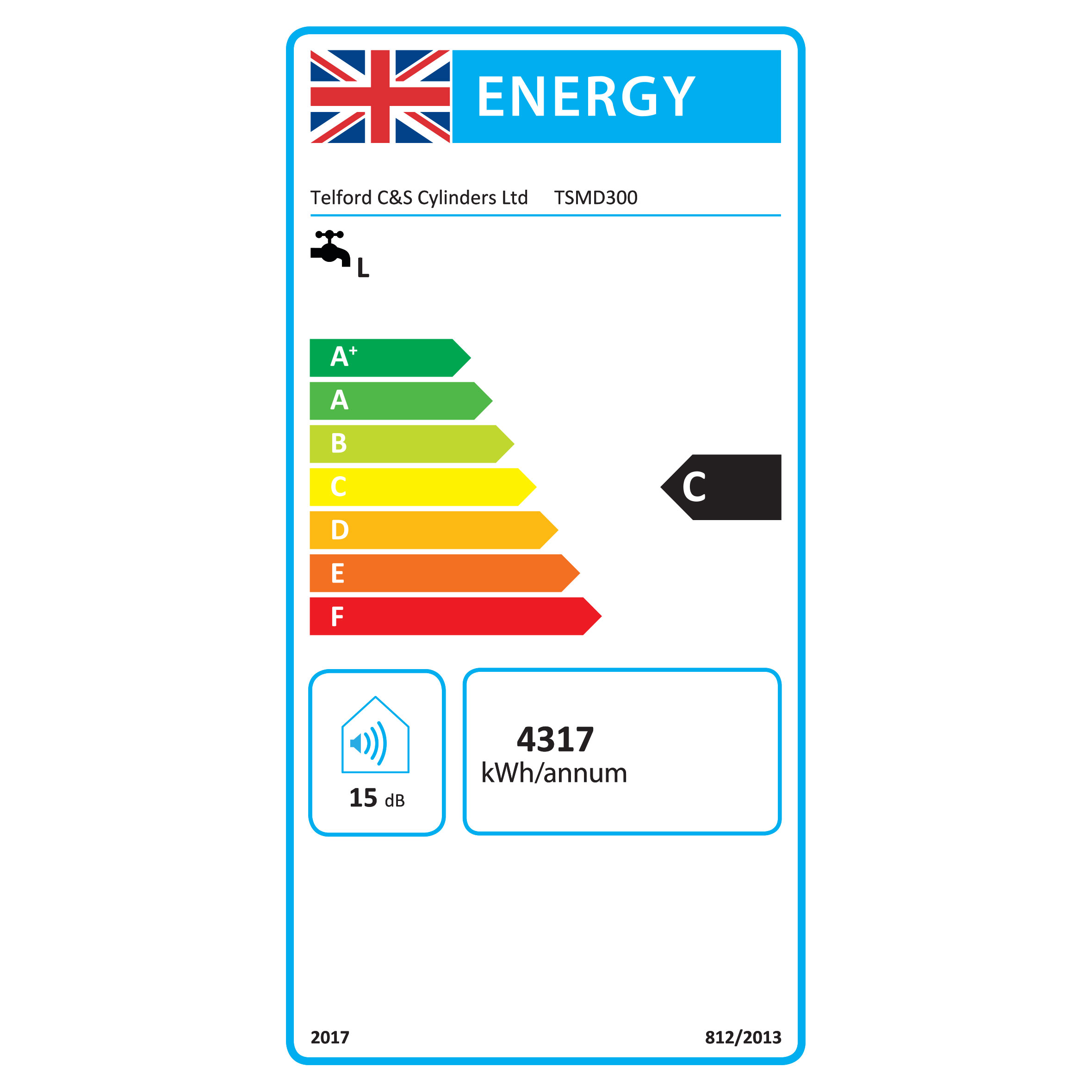 Telford Tempest Unvented Cylinder | TSMD300 | Direct | 300L