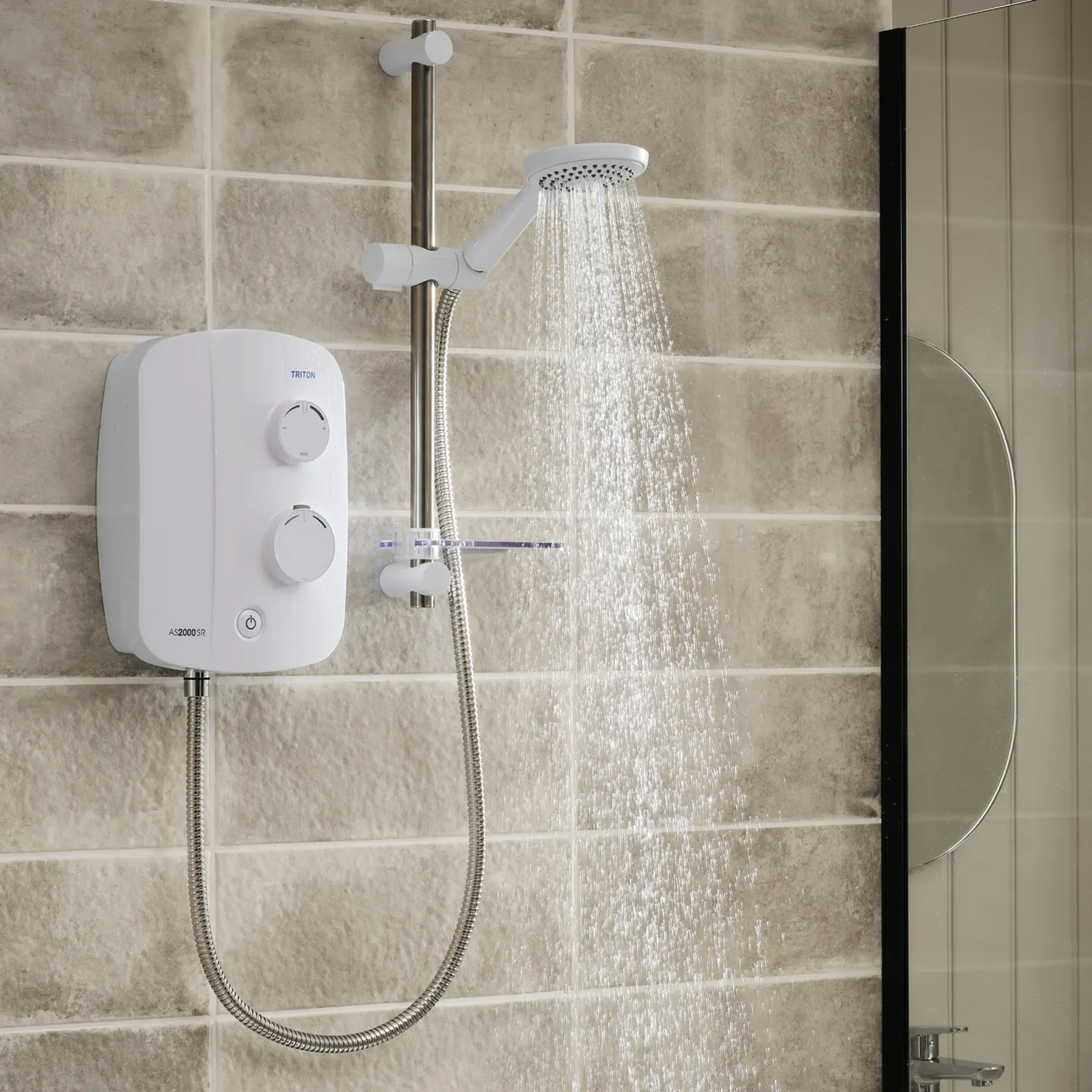 Triton Silent Running Electric Shower | TAS2000SR | White/Chrome