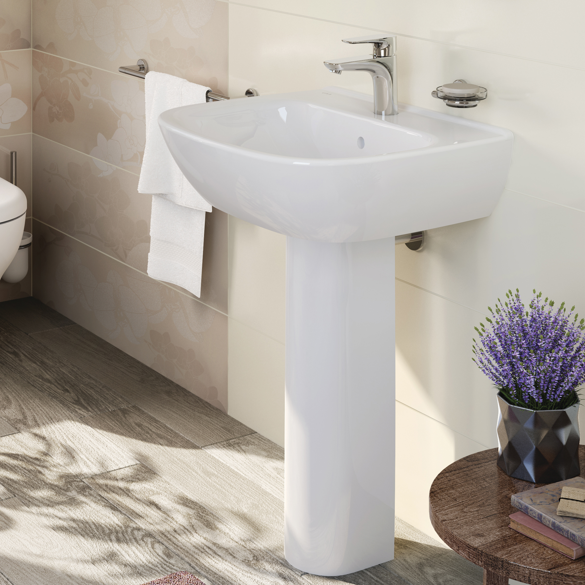 Vitra Zentrum Full Pedestal Basin | 7278L003-0001+6408L003-0156