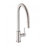 Abode Althia Side Lever Pull Out Kitchen Sink Mixer Tap - Brushed Nickel