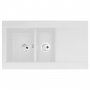 Abode Aspekt 1.5 Bowl Granite Inset Kitchen Sink 950mm L x 540mm W - White