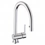 Abode Czar Side Lever Pull Out Kitchen Sink Mixer Tap - Chrome