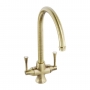Abode Gosford Monobloc Kitchen Sink Mixer Tap - Antique Brass