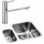 Abode Matrix 1.5 RH Bowl Kitchen Sink with Specto Sink Tap 572mm L x 450mm W - Stainless Steel
