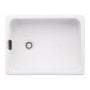 Abode New Belfast 1.0 Bowl Ceramic Undermount Kitchen Sink 595mm L x 455mm W - White