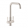 Abode Pico Quad Monobloc Kitchen Sink Mixer Tap - Brushed Nickel