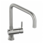 Abode Propus Single Lever Kitchen Sink Mixer Tap - Stainless Steel