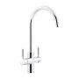 Abode Prostream 3 IN 1 Swan Spout Monobloc Kitchen Sink Mixer Tap - Chrome