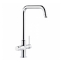 Abode Prothia 3 IN 1 Quad Spout Slimline Monobloc Kitchen Sink Mixer Tap - Chrome