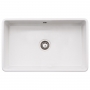 Abode Provincial Large 1.0 Bowl Ceramic Undermount Kitchen Sink 795mm L x 460mm W - White