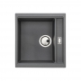 Abode Syncronist Compact 1.25 Bowl Inset/Undermount Kitchen Sink 460mm L x 427mm W - Metallic Grey
