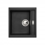 Abode Syncronist Compact 1.25 Bowl Inset/Undermount Kitchen Sink 460mm L x 427mm W - Metallic Black