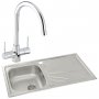 Abode Trydent 1.0 Bowl Inset Kitchen Sink with Nexa Sink Tap 860mm L x 500mm W - Stainless Steel