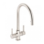 Abode Zest Monobloc Pull Out Kitchen Sink Mixer Tap - Brushed Nickel
