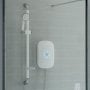 AKW SmartCare Plus White Electric Shower, Silver/White Kit, 8.5kW