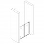 AKW Larenco Alcove Half Height Bi-Fold Shower Door 800mm Wide - Non Handed