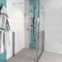 AKW Larenco Corner Care Half Height Bi-Fold Shower Door with Side Panel 1400mm x 900mm - Non Handed