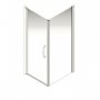 AKW Larenco Corner Full Height Hinged Shower Door with Side Panel 820mm x 820mm