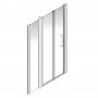 AKW Larenco Inline Hinged Bi-Fold Shower Door 1400mm Wide - 6mm Glass