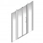 AKW Larenco Dual Inline Hinged Bi-Fold Shower Door 1700mm Wide - 6mm Glass