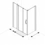 AKW Larenco Inline Hinged Bi-Fold Door Shower Enclosure 1420mm x 700mm - 6mm Glass