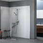 AKW Level Best Wetroom Screen 600mm W with 350mm Deflector Panel