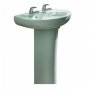 AKW Livenza 450mm Basin with Full Pedestal - 2 Tap Hole