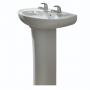 AKW Livenza 550mm Basin With Full Pedestal - 2 Tap Hole