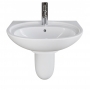 AKW Livenza Plus Basin and Semi Pedestal 450mm Wide - 1 Tap Hole