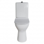 AKW Livenza Plus Close Coupled Toilet with Raised Push Button Cistern - Carbamide Soft Close Seat