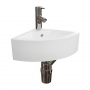 AKW Navlin Wall Hung Corner Basin 470mm Wide - 1 Tap Hole