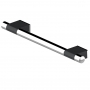 AKW Onyx Duo Straight Grab Rail 450mm Length - Black/Chrome
