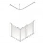 AKW Option A 900 Shower Screen 1350mm x 750mm - Right Handed