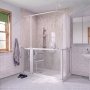 AKW Option B Bi-Fold + Hinged Door Corner Disabled Shower Screen Set