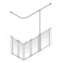 AKW Option X 900 Shower Screen 1420mm x 820mm - Right Handed