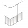 AKW Option X 900 Shower Screen 1200mm x 700mm - Right Handed