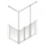AKW Option Y 750 Shower Screen 1300mm x 700mm - Right Handed