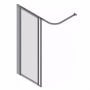 AKW Silverdale Frosted Option HFW Wet Floor Shower Screen 700mm Wide - Non Handed