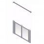 AKW Silverdale Frosted Option MW 750 Wet Floor Shower Screen 1200mm Wide - Non Handed