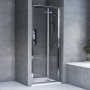 Aqualux Framed 6 Bi-Fold Shower Door 760mm Wide - 6mm Glass