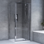 Aqualux Framed 6 Pivot Door Shower Enclosure 800mm x 800mm with Shower Tray - 6mm Glass